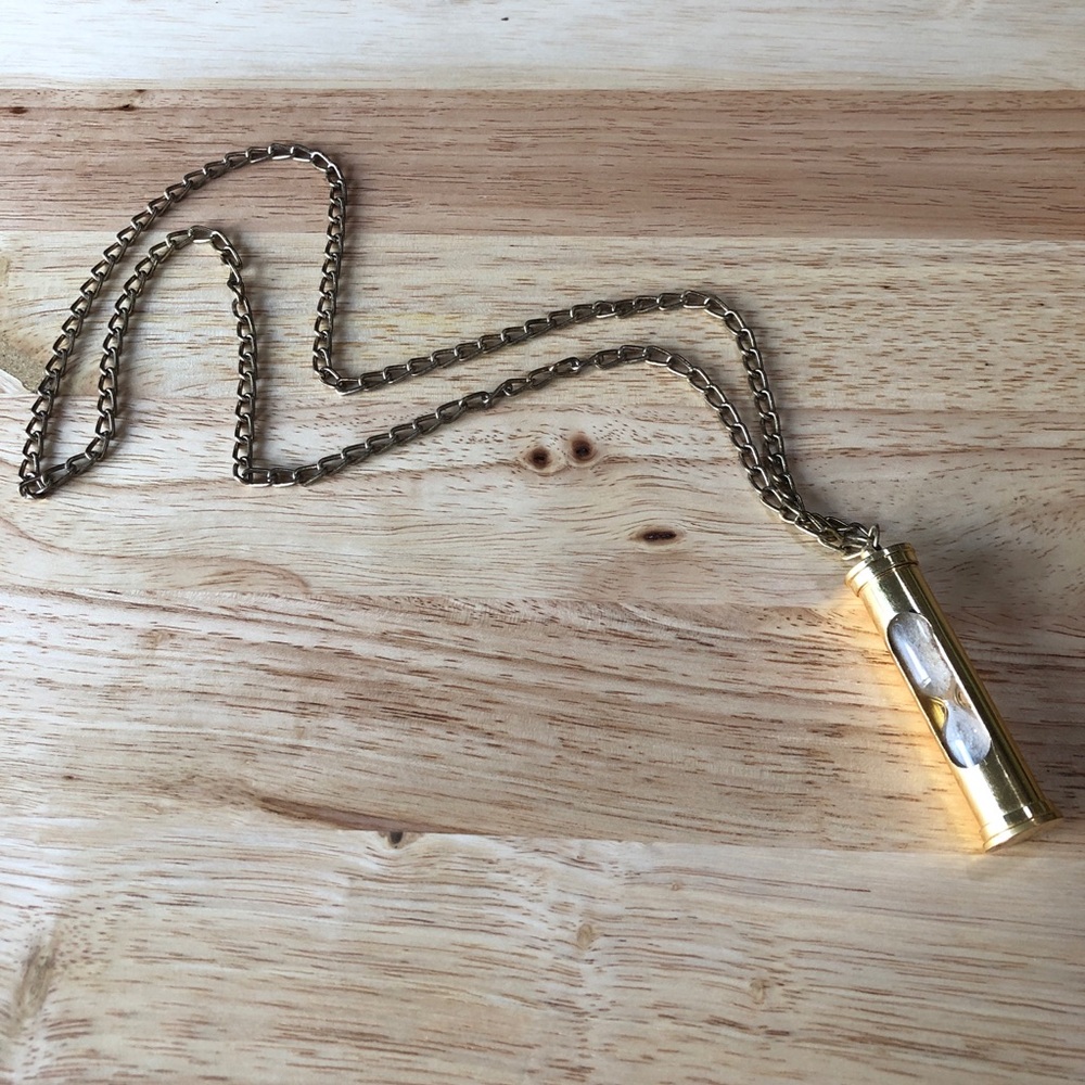ZAD Gold Hourglass Pendant Necklace